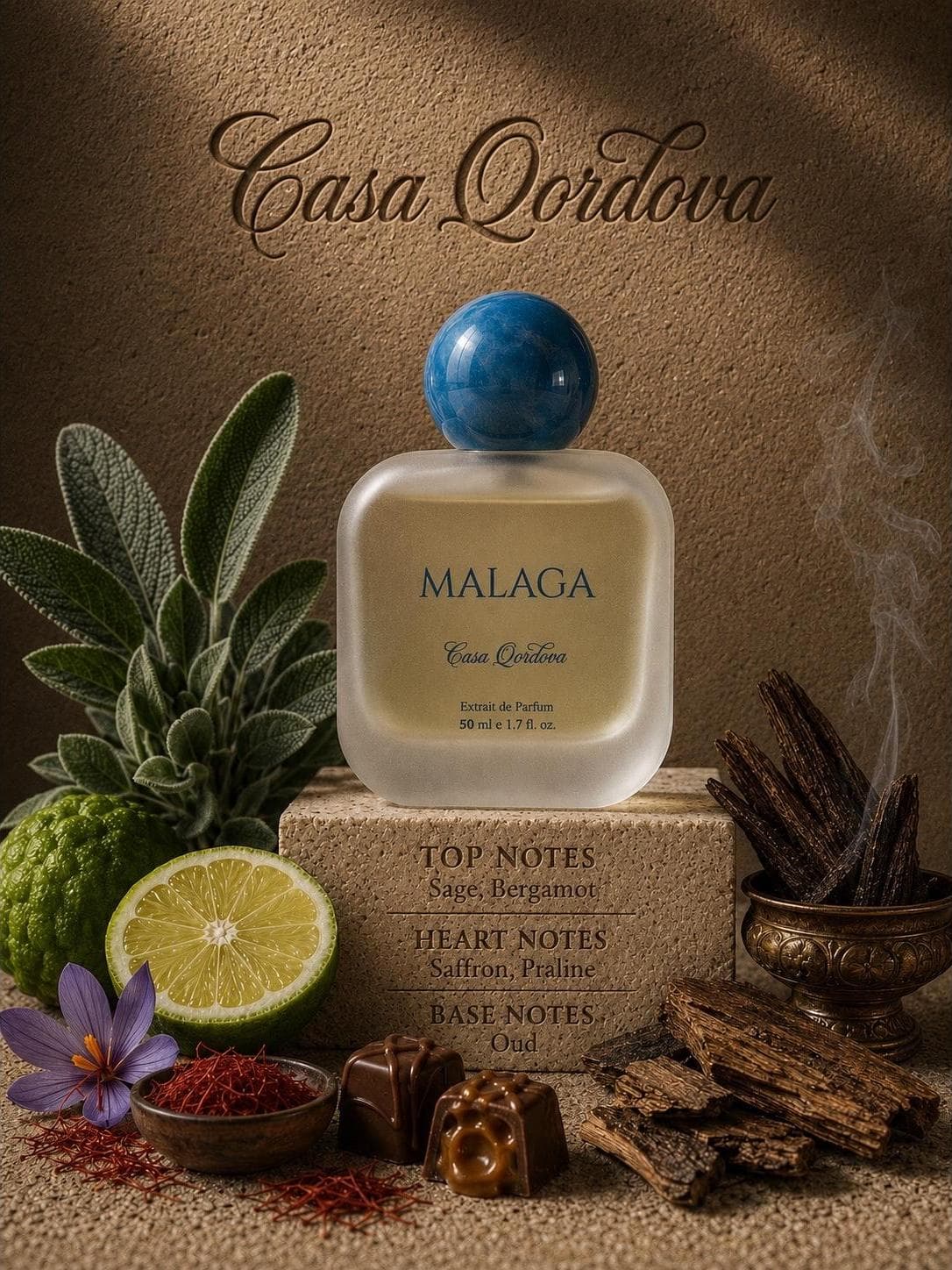 Malaga fragrance bottle